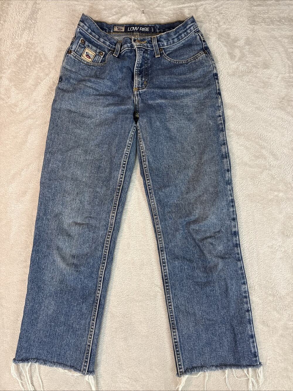 Cruel Girl Y2K Low Rise Relaxed Denim Jeans Western Cowgirl Grunge Distressed 5